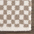 Alfombra de cuadros gris claro y topo de Kieu