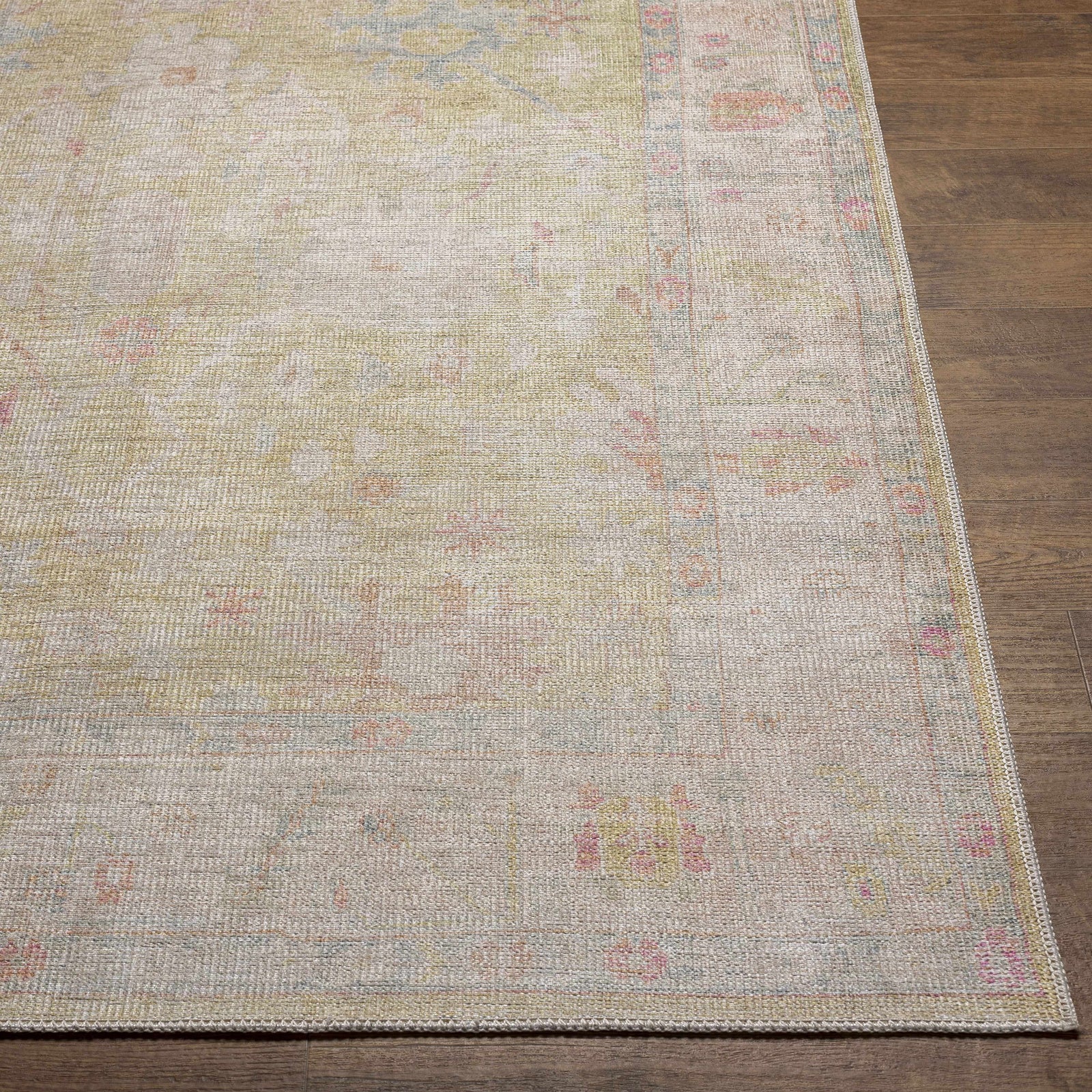 Alfombra lavable de pelo plano vintage Bozkurt