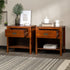 Mesita de noche contemporánea moderna de madera maciza Lydia