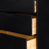 Cómoda moderna de mediados de siglo de madera maciza de Sloane