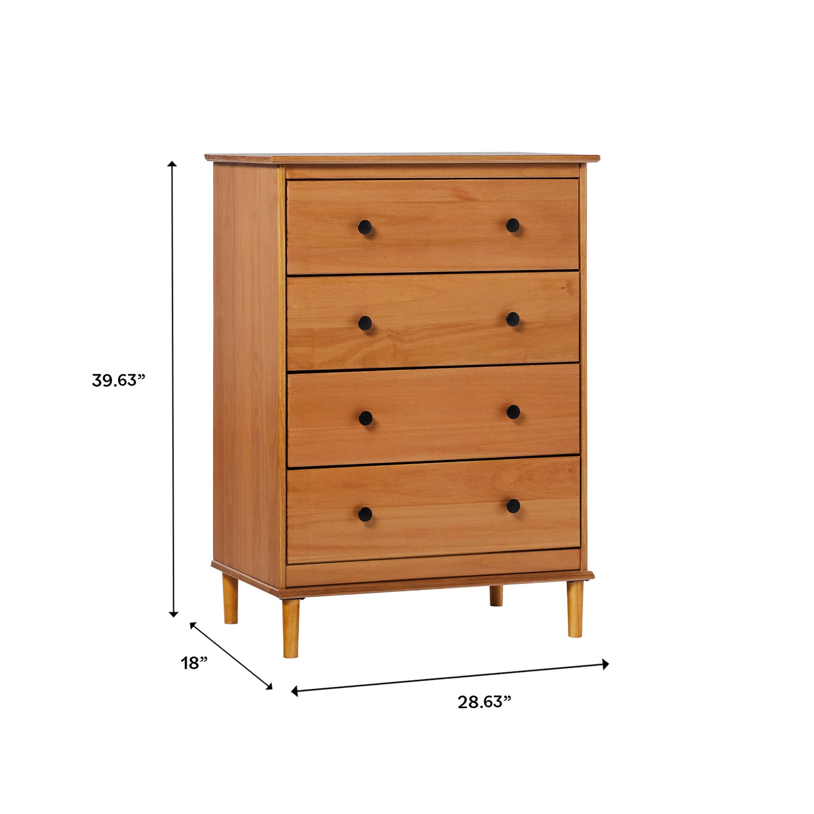 Cómoda de transición de madera maciza Spencer