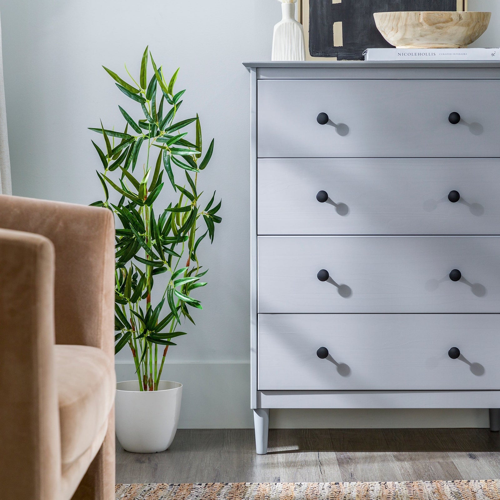 Cómoda de transición de madera maciza Spencer