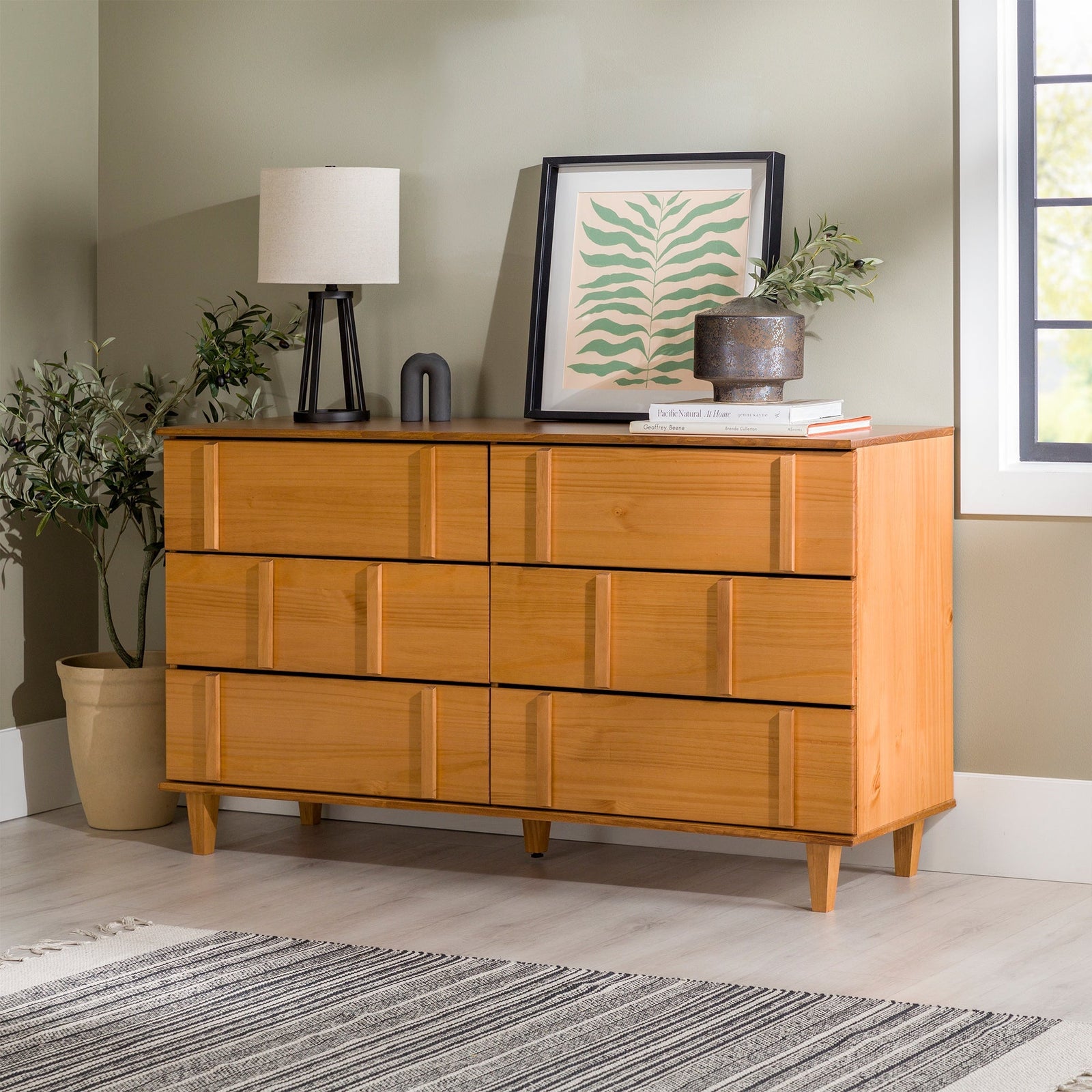 Cómoda moderna de madera maciza Bronx