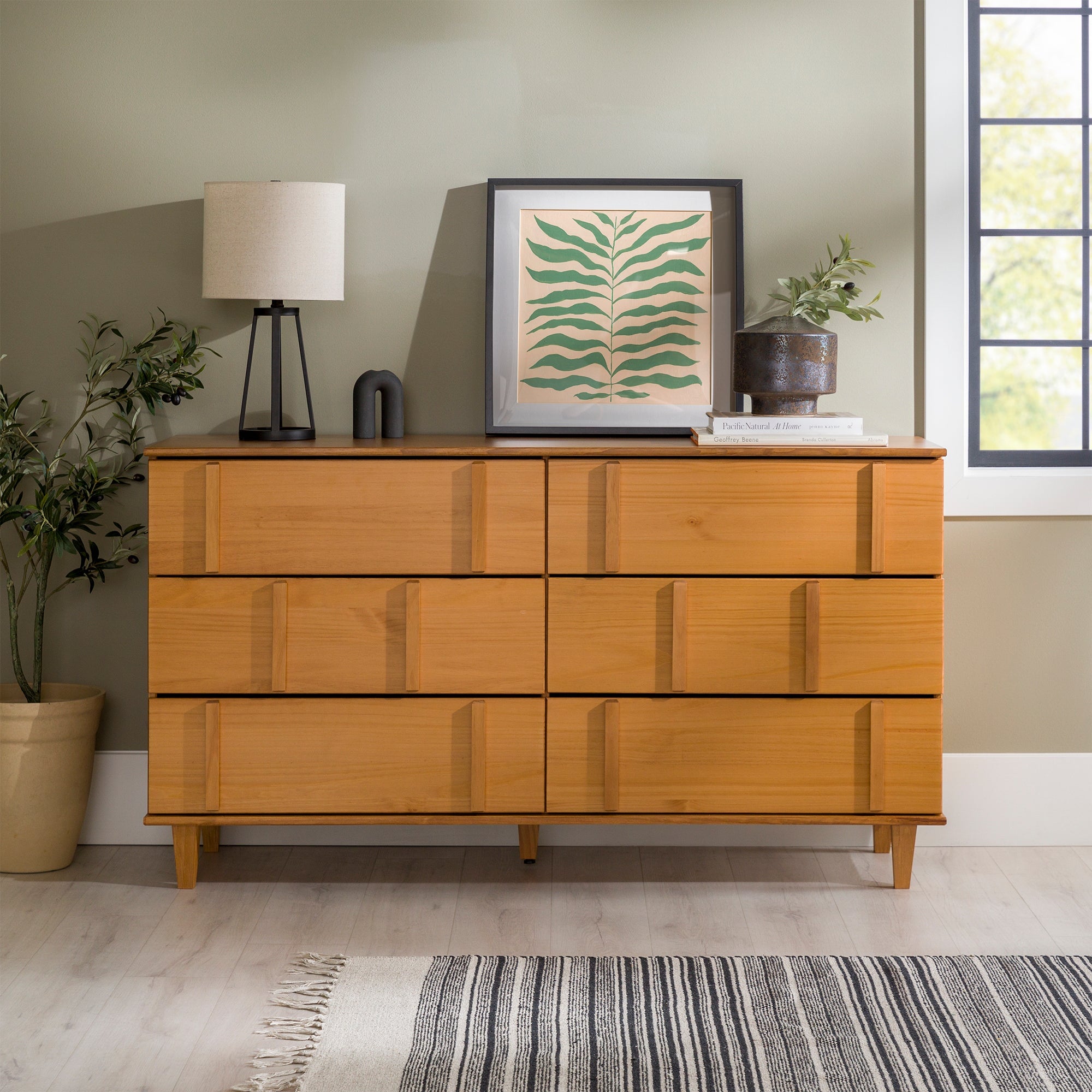 Cómoda moderna de madera maciza Bronx