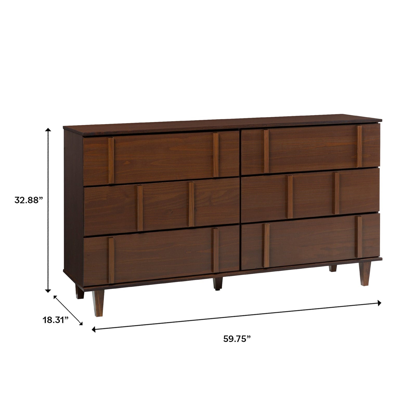 Cómoda moderna de madera maciza Bronx