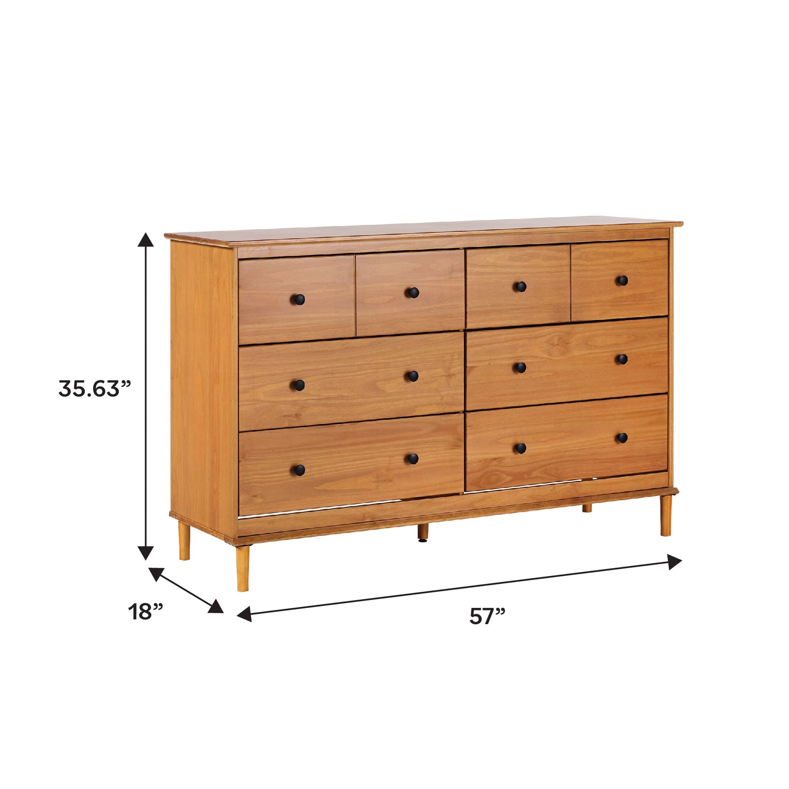Cómoda de transición de madera maciza Spencer