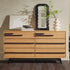 Cómoda moderna de madera maciza con 6 cajones Rebecca