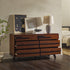 Cómoda moderna de madera maciza con 6 cajones Rebecca