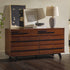 Cómoda moderna de madera maciza con 6 cajones Rebecca