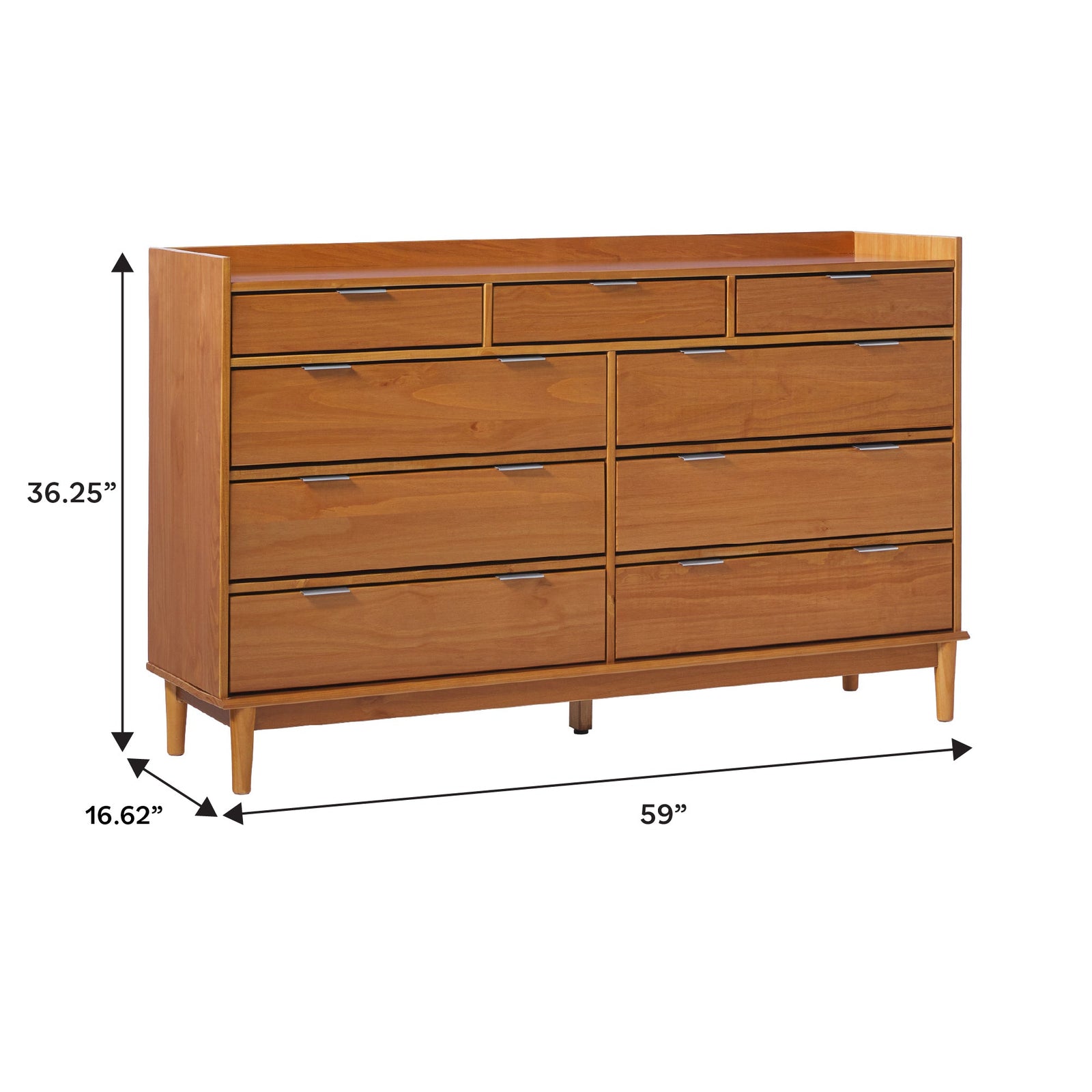 Cómoda moderna de madera de mediados de siglo de Lee