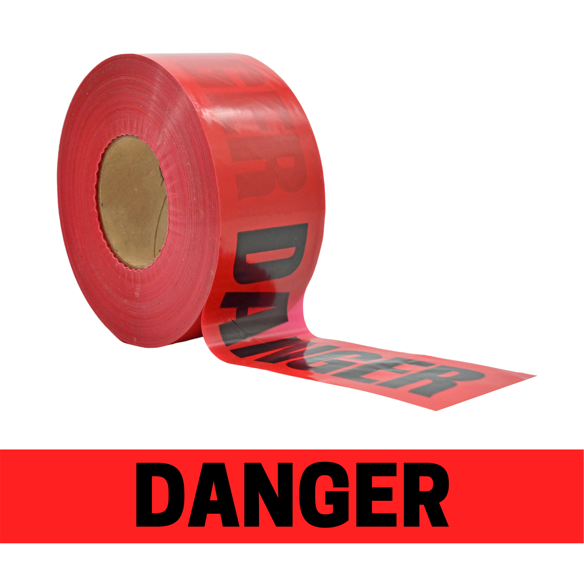 WOD Barricade Flagging Tape ''Danger'' 3 inch x 1000 ft. - Hazardous Areas, Safety for Construction Zones BRC