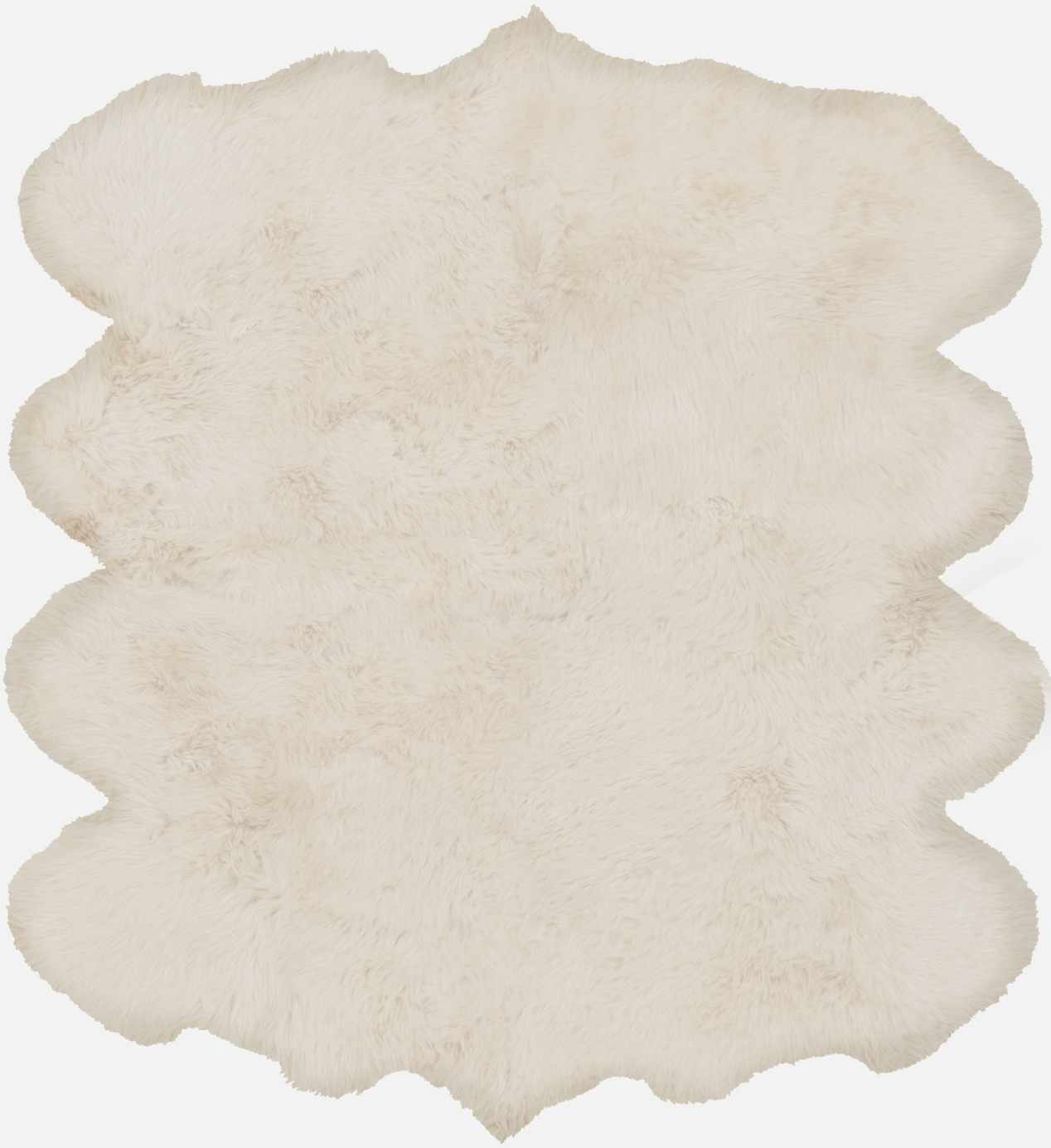 Alfombra de piel de oveja suave blanca de primera calidad