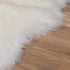 Alfombra de piel de oveja suave blanca de primera calidad