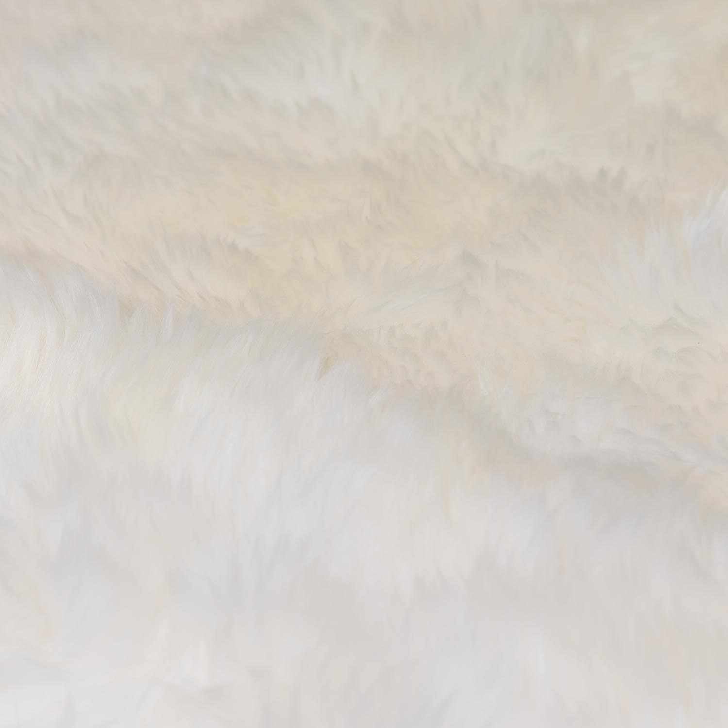 Alfombra de piel de oveja suave blanca de primera calidad