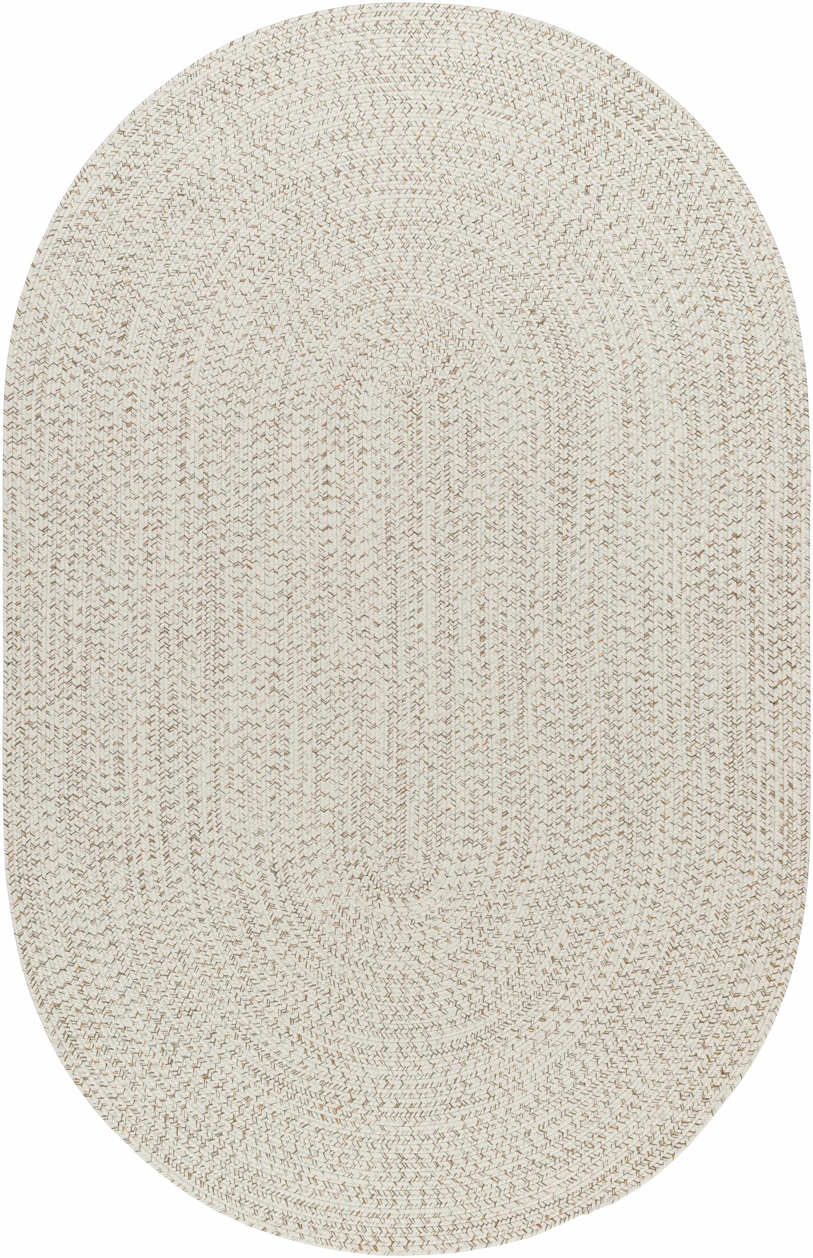 Alfombra trenzada de yute sintético de color beige