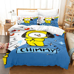 Juego de cama BT21 con funda de edredón y relleno