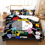 Juego de cama BT21 con funda de edredón y relleno