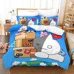 Juego de cama BT21 con funda de edredón y relleno