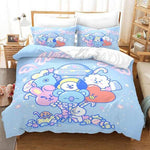Juego de cama BT21 con funda de edredón y relleno