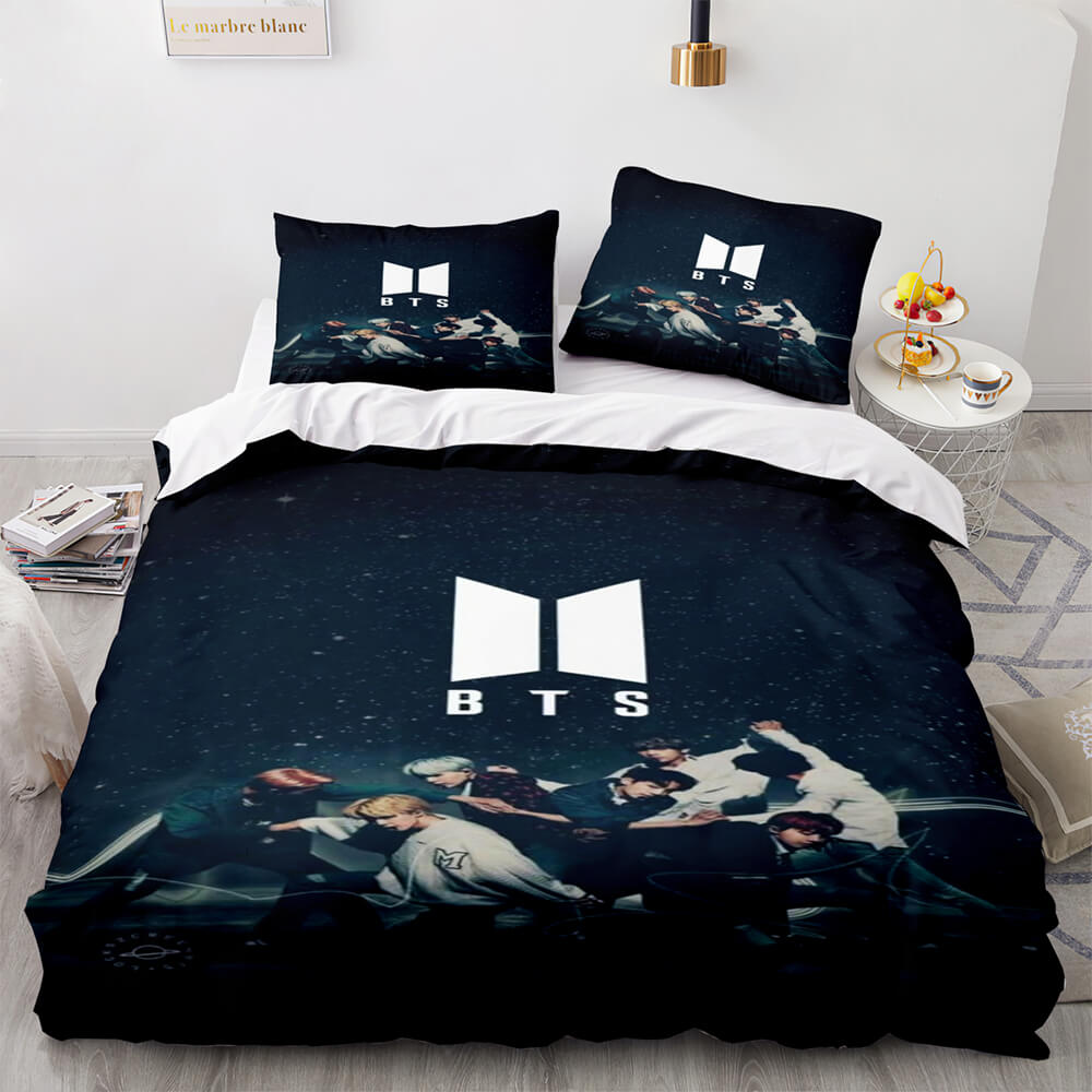 BTS Cosplay 3 Piece Bedding Sets Quilt Cover Without Filler