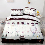 BTS Cosplay 3 Piece Bedding Sets Quilt Cover Without Filler