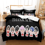 BTS Cosplay 3 Piece Bedding Sets Quilt Cover Without Filler