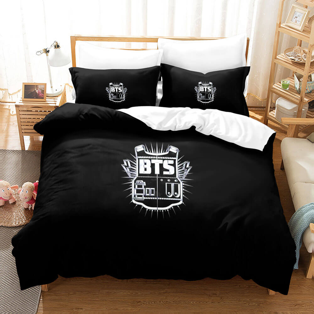 BTS Cosplay 3 Piece Bedding Sets Quilt Cover Without Filler