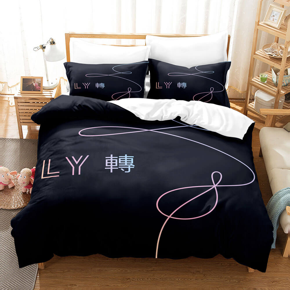 BTS Cosplay 3 Piece Bedding Sets Quilt Cover Without Filler