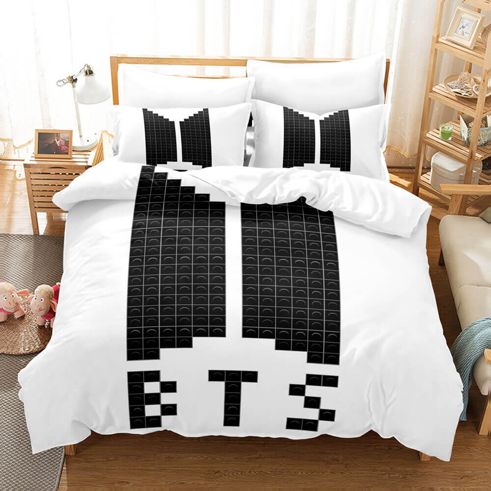 BTS Cosplay 3 Piece Bedding Sets Quilt Cover Without Filler