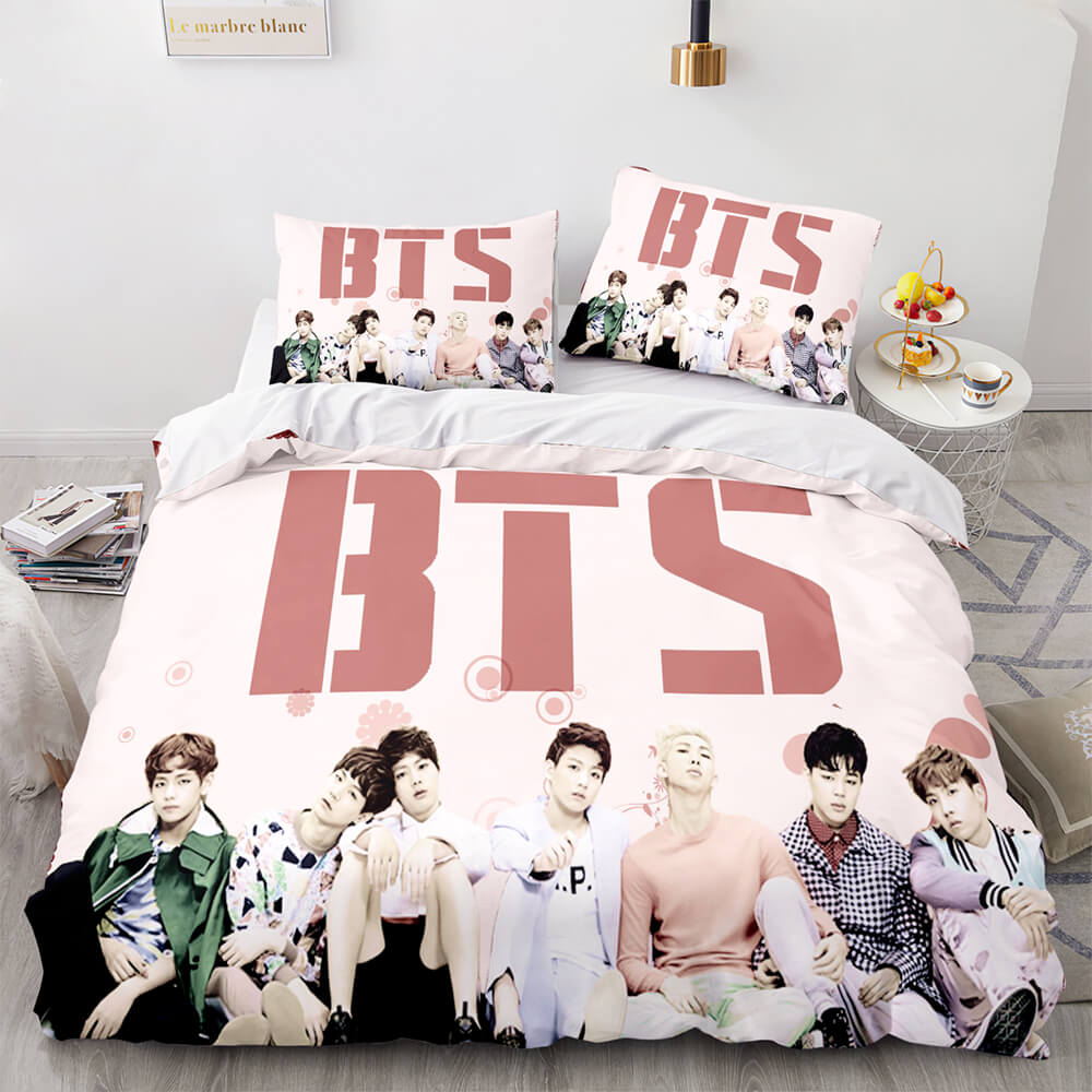 BTS Cosplay 3 Piece Bedding Sets Quilt Cover Without Filler