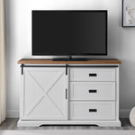 Aparador tipo buffet y mueble de TV con puertas corredizas tipo granero