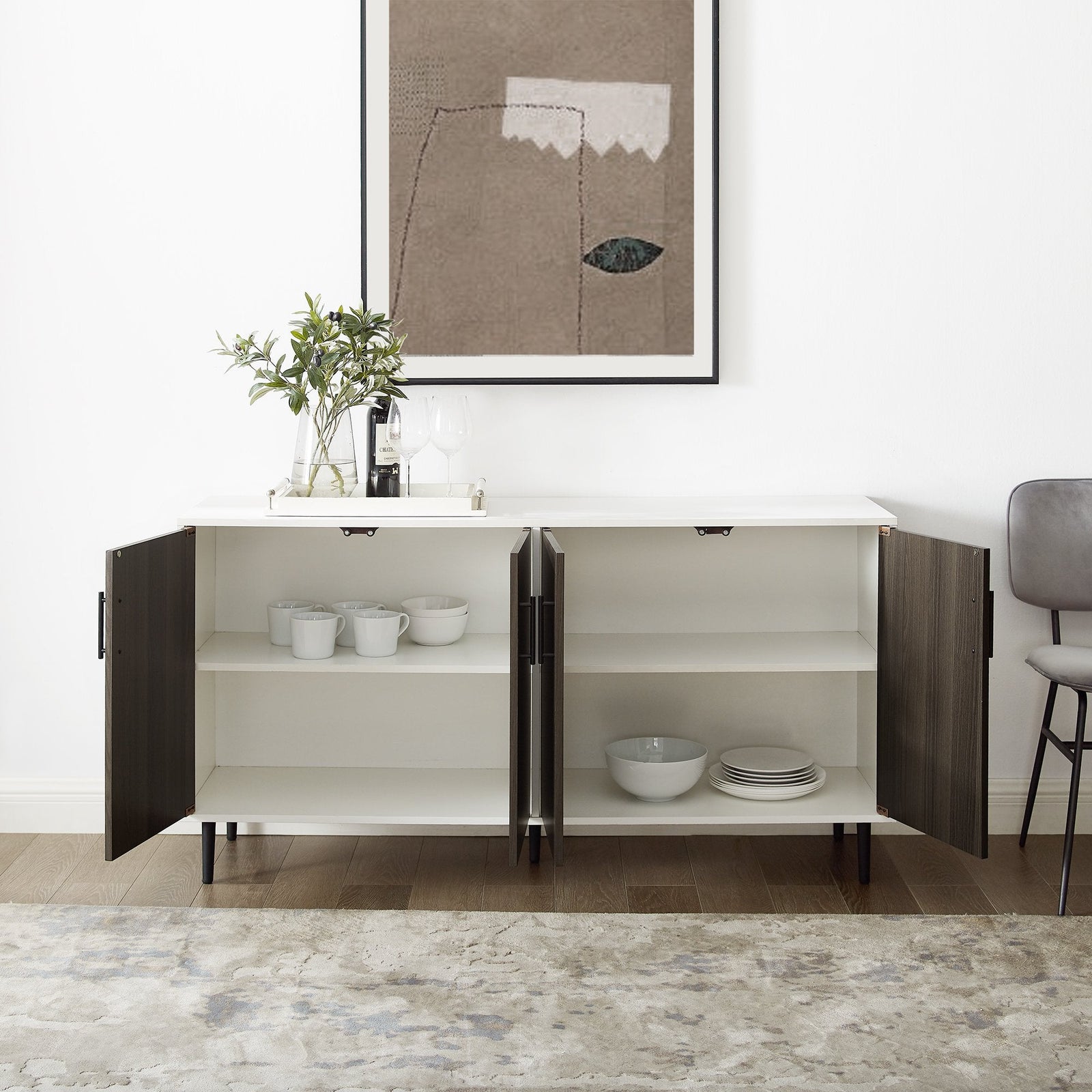 Aparador tipo buffet/mueble de TV Bookmatch Hampton