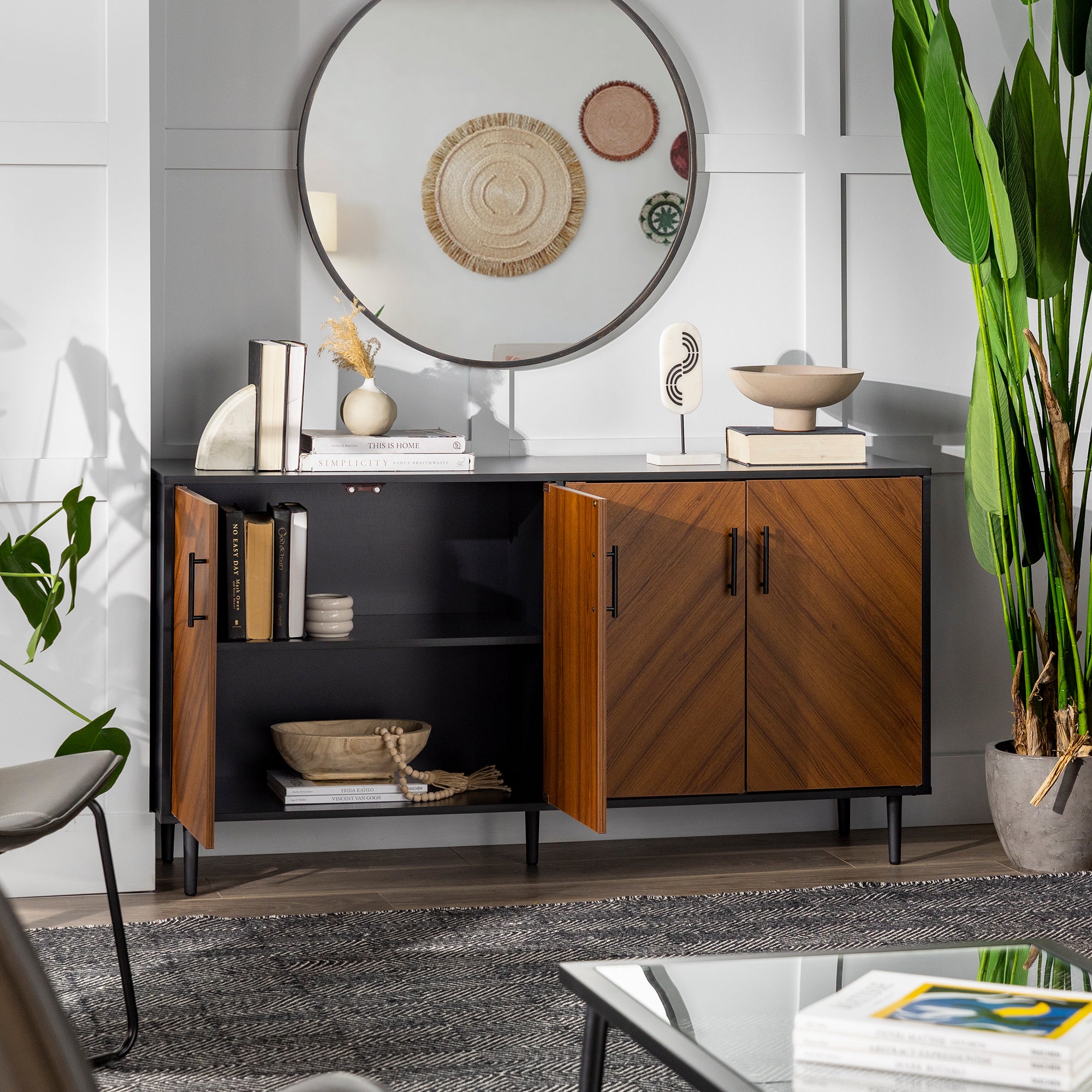 Aparador tipo buffet/mueble de TV Bookmatch Hampton