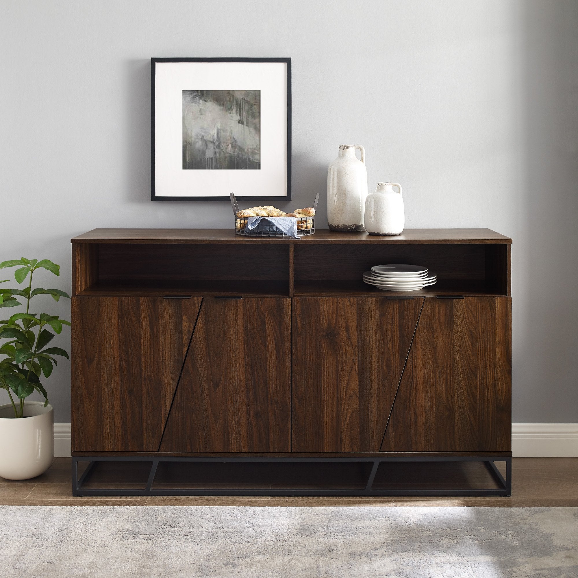 Aparador tipo buffet con puerta en ángulo / mueble de TV Ian