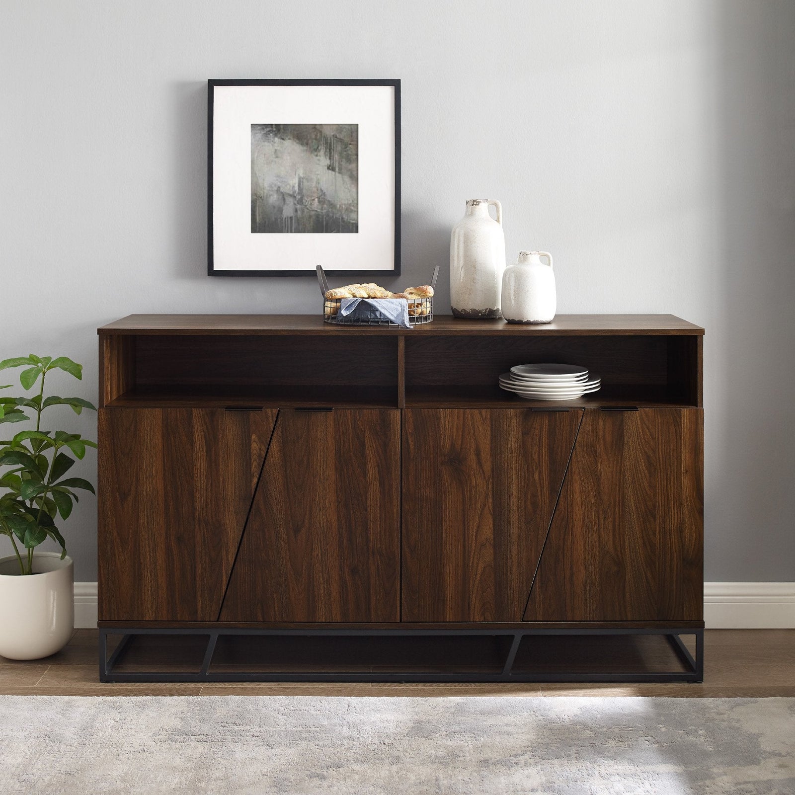 Aparador tipo buffet con puerta en ángulo / mueble de TV Ian