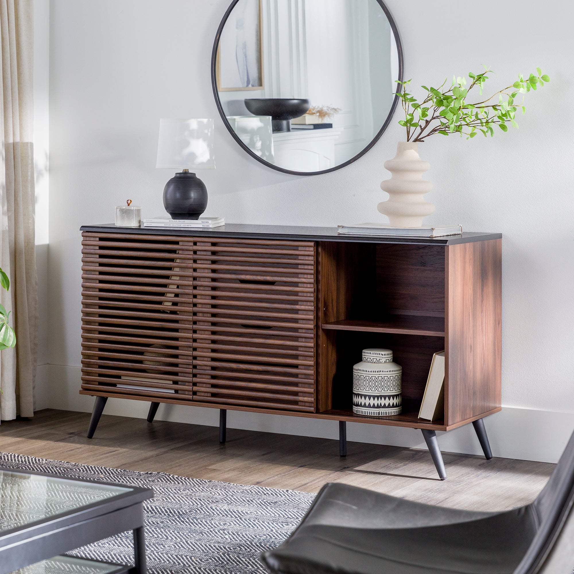 Aparador con puertas corredizas y cajones / Mueble de TV Havana