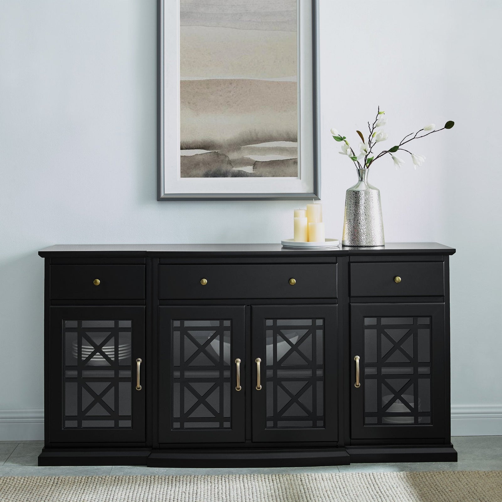 Aparador tipo buffet y mueble de TV Landon Fretwork