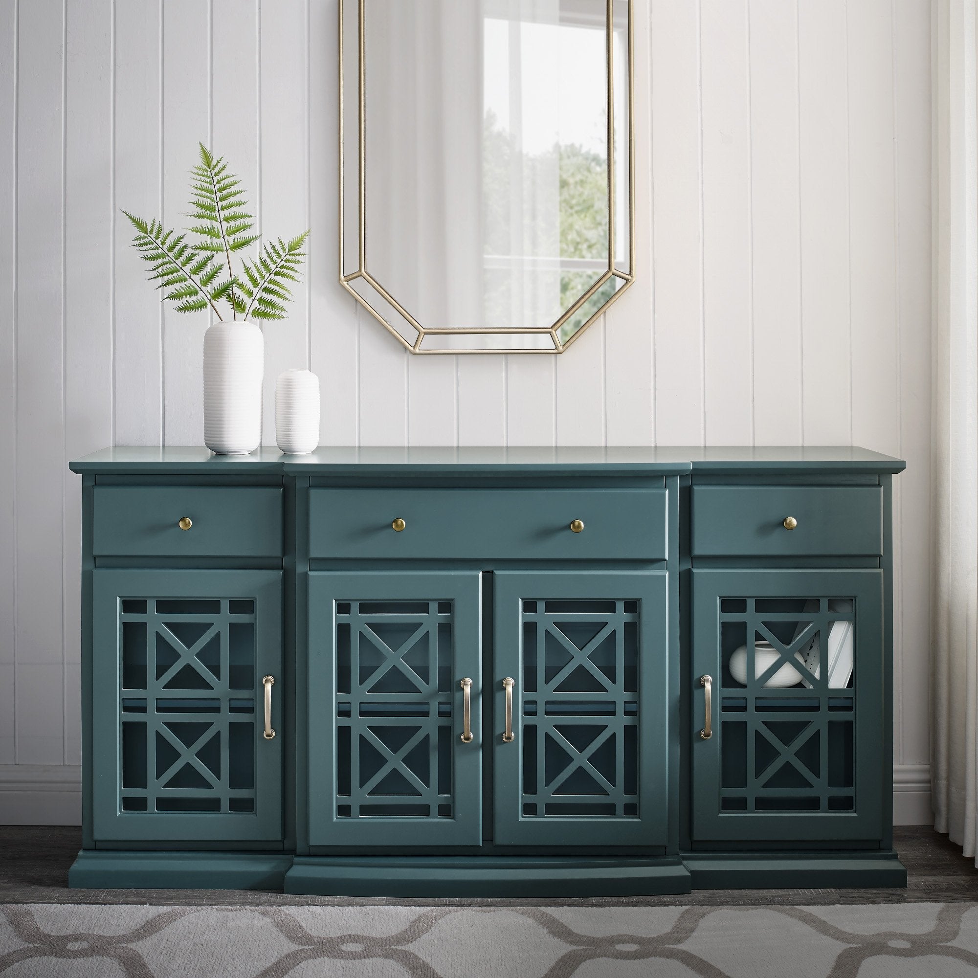 Aparador tipo buffet y mueble de TV Landon Fretwork