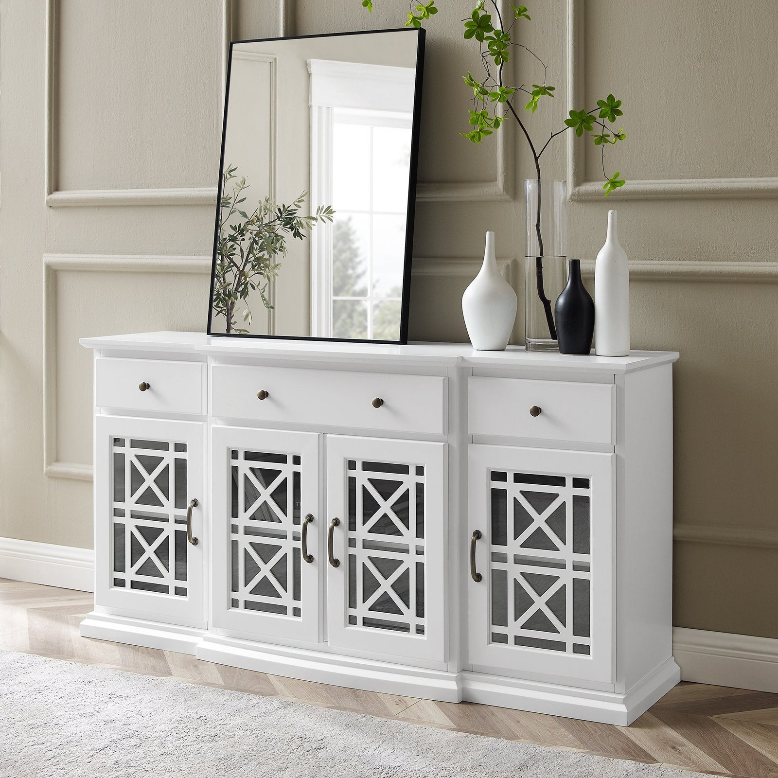 Aparador tipo buffet y mueble de TV Landon Fretwork