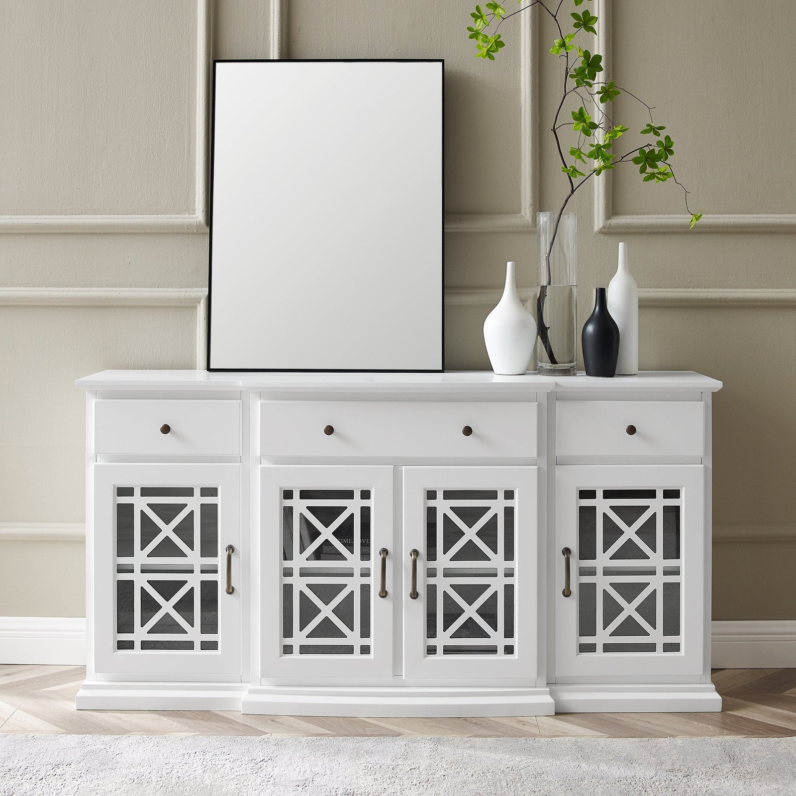 Aparador tipo buffet y mueble de TV Landon Fretwork