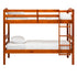 Cama litera de madera maciza Carolina de estilo transicional con dos camas individuales