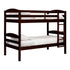 Cama litera de madera maciza Carolina de estilo transicional con dos camas individuales