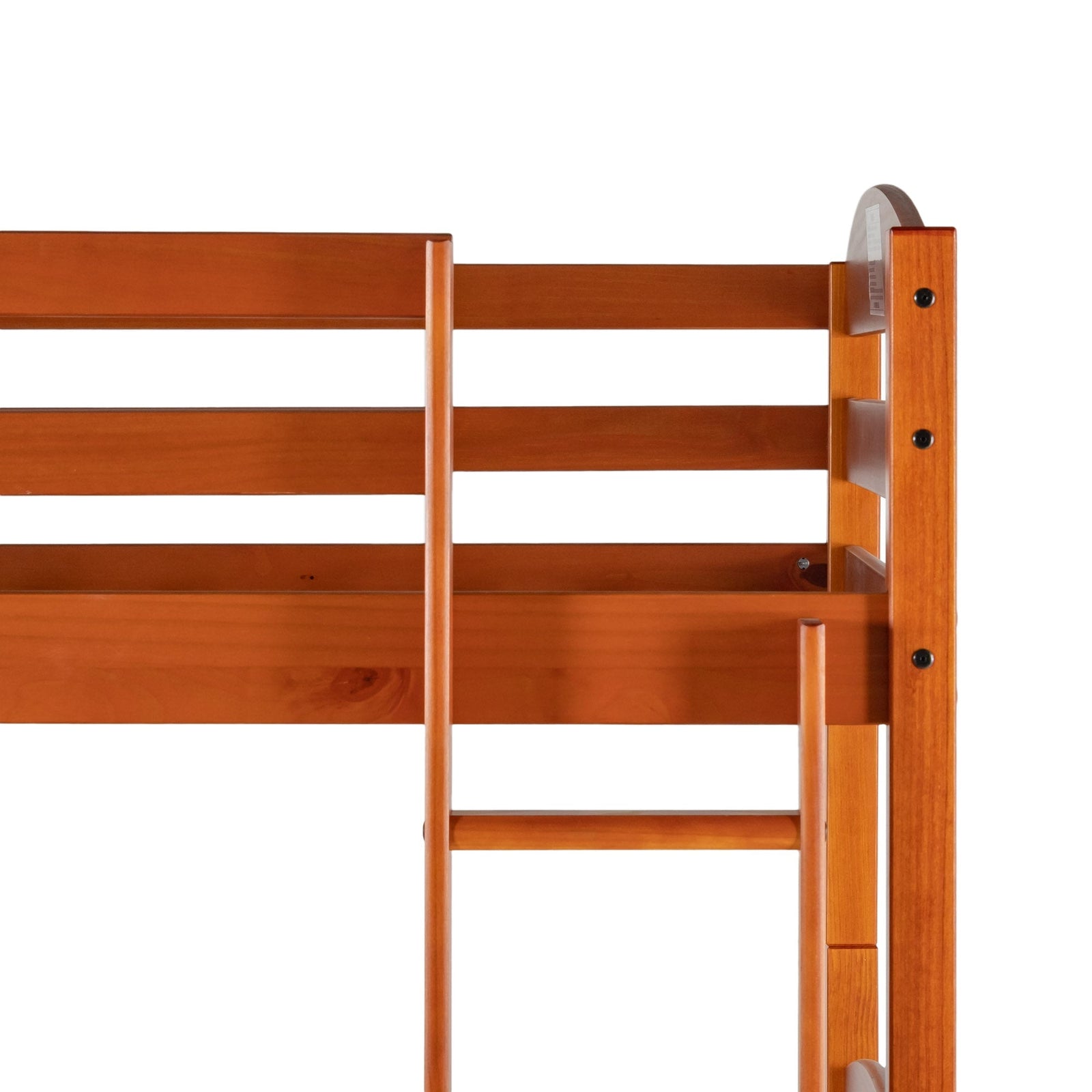 Cama litera de madera maciza Carolina de estilo transicional con dos camas individuales