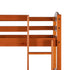 Cama litera de madera maciza Carolina de estilo transicional con dos camas individuales