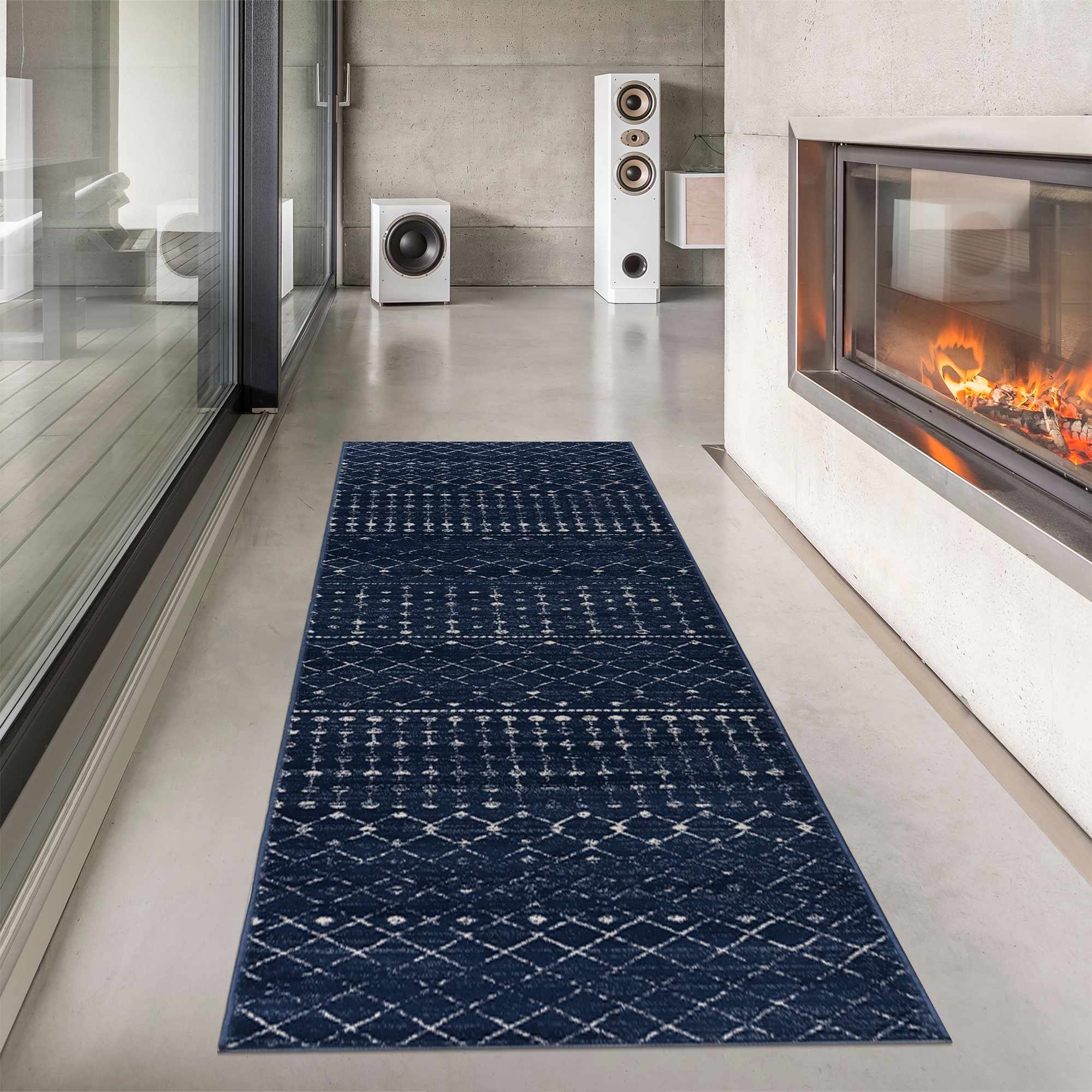 Alfombra azul marino Tigrican 2335