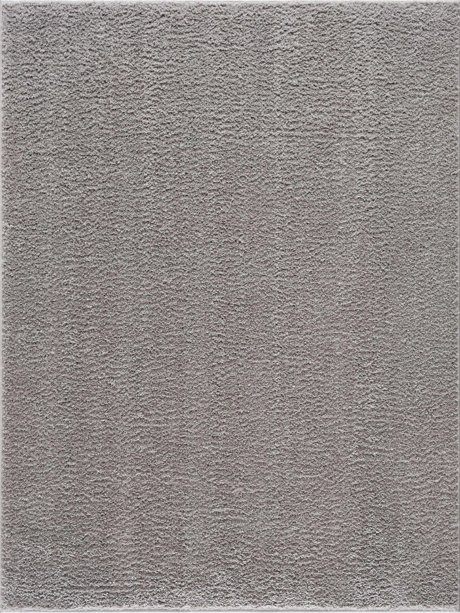 Alfombra peluda lavable Judy de color gris liso