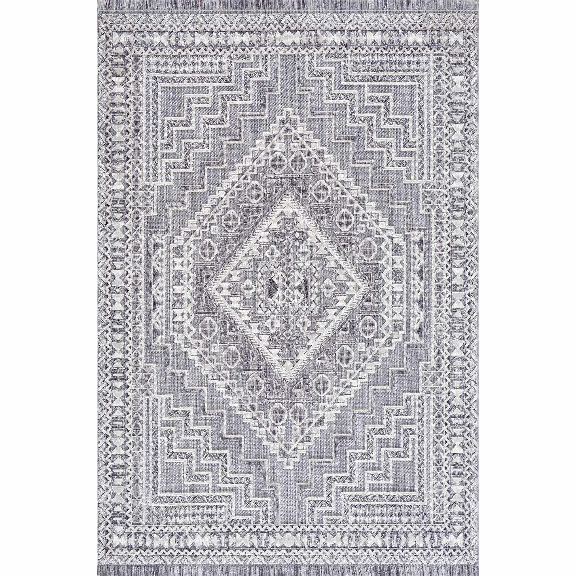Alfombra Sajonia texturizada Alya con flecos - Liquidación