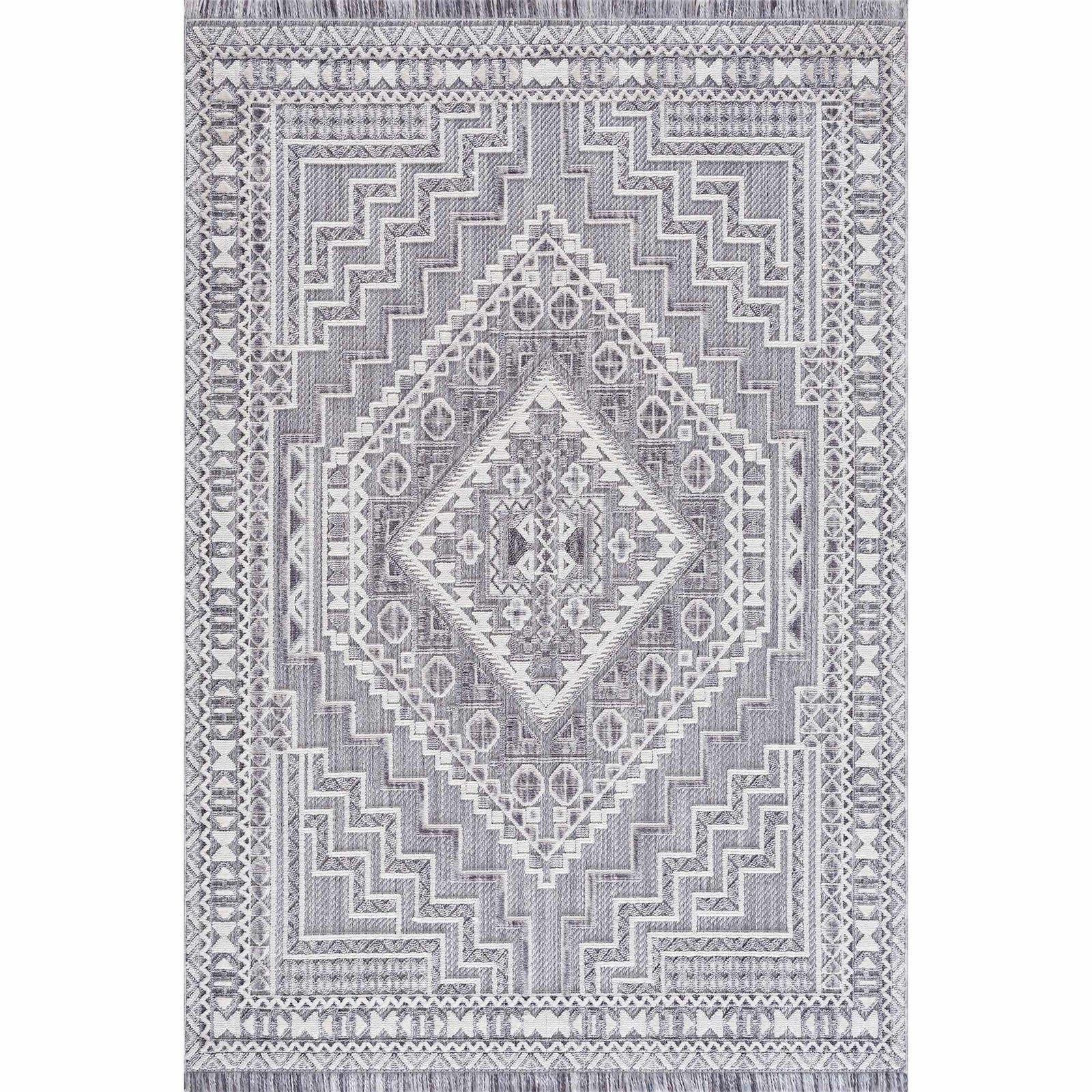 Alfombra Sajonia texturizada Alya con flecos - Liquidación