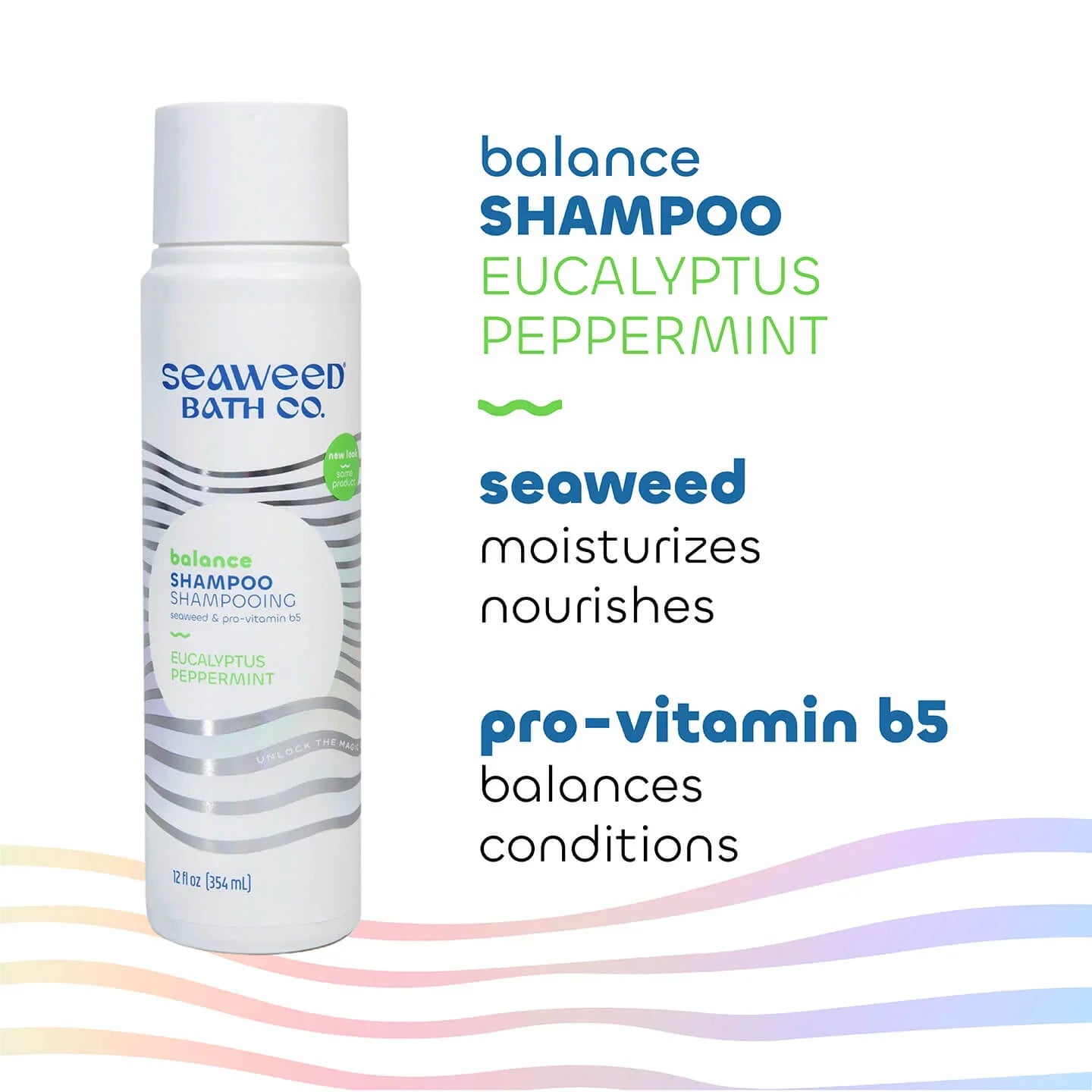 Champú equilibrante con eucalipto y pimienta negra de The Seaweed Bath Co. - 355 ml