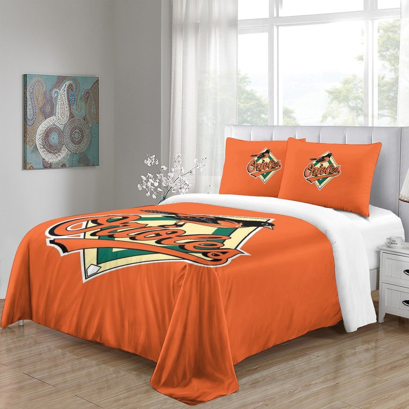 Juego de cama Baltimore Orioles con funda de edredón y relleno